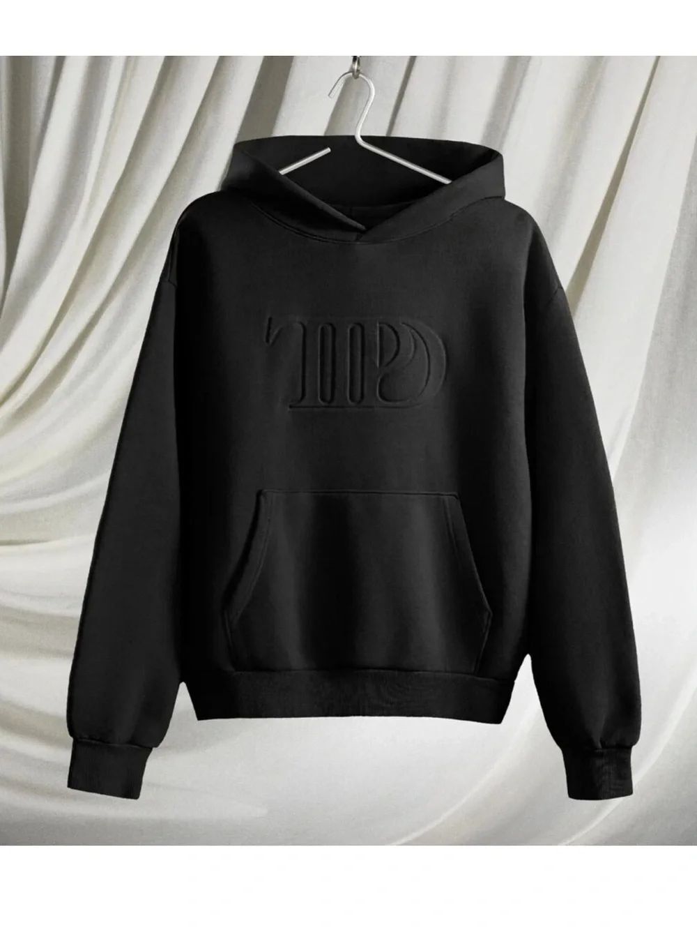 Taylor Swift TTPD Black Embossed Hoodie and Sweatpants Set Black Size Small - Picture 2 of 13